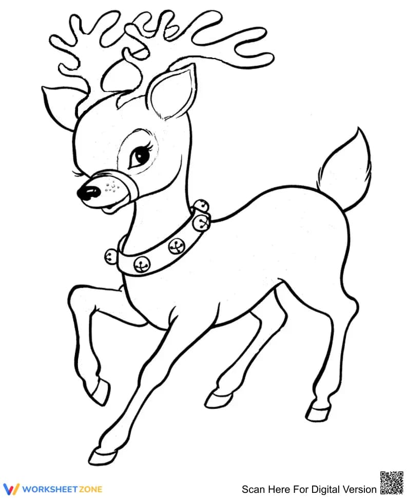 Baby Reindeer Coloring Page | Essential Grade K-5 - Page 1
