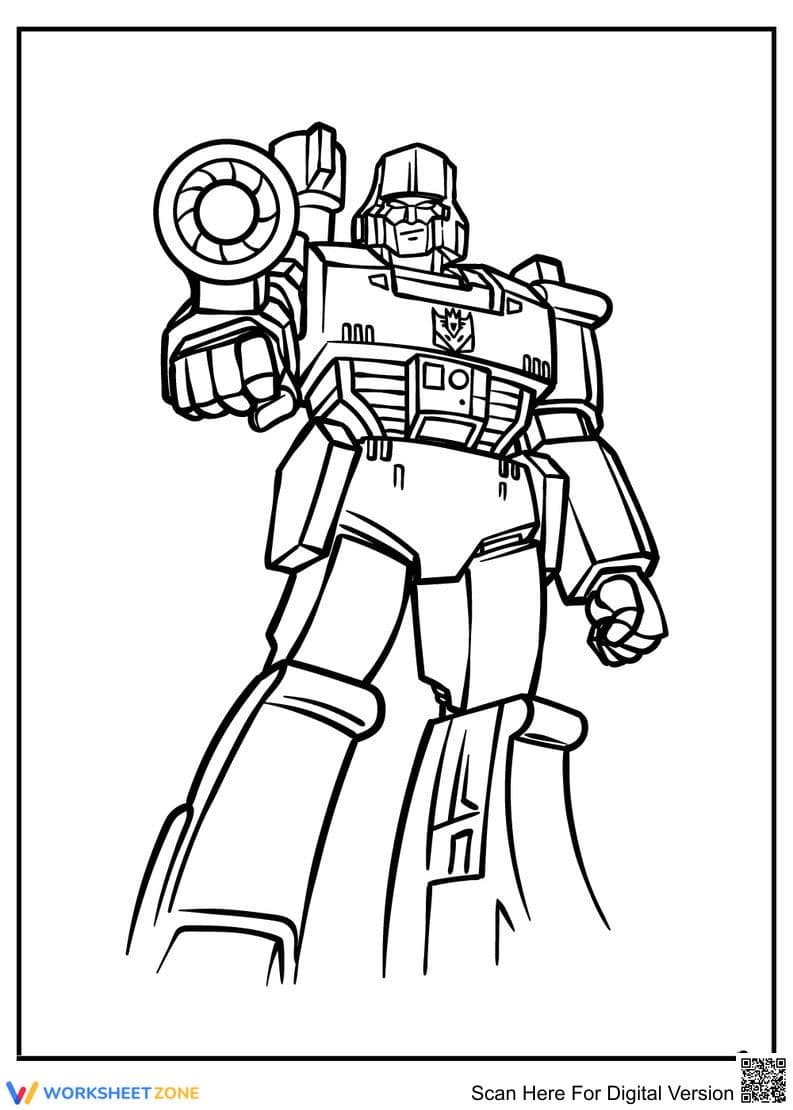 Cool Transformers Coloring Page | Essential K-5 Art - Page 1