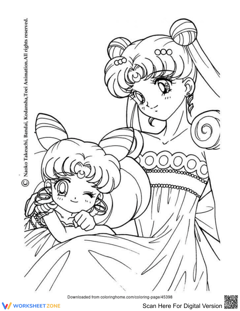 Sailor Moon Coloring Page | Essential Grade K-5 Art - Page 1