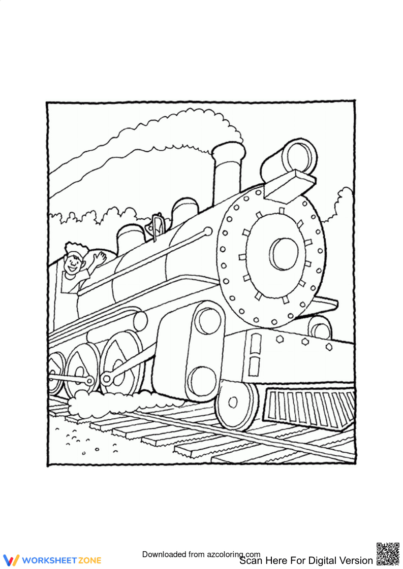 Happy Train: An Engaging Transportation Worksheet - Page 1