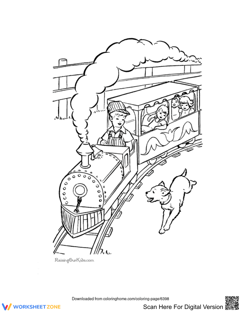 Train Through a Village Worksheet - Page 1