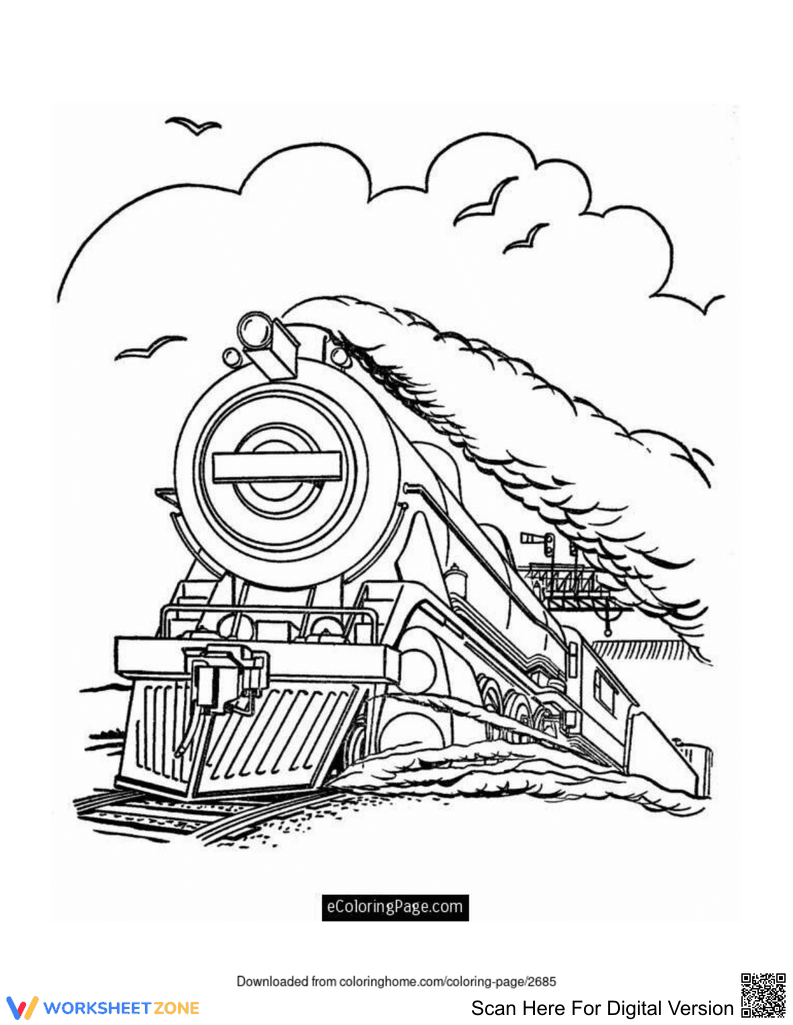 Train on the Rail Worksheet - Page 1