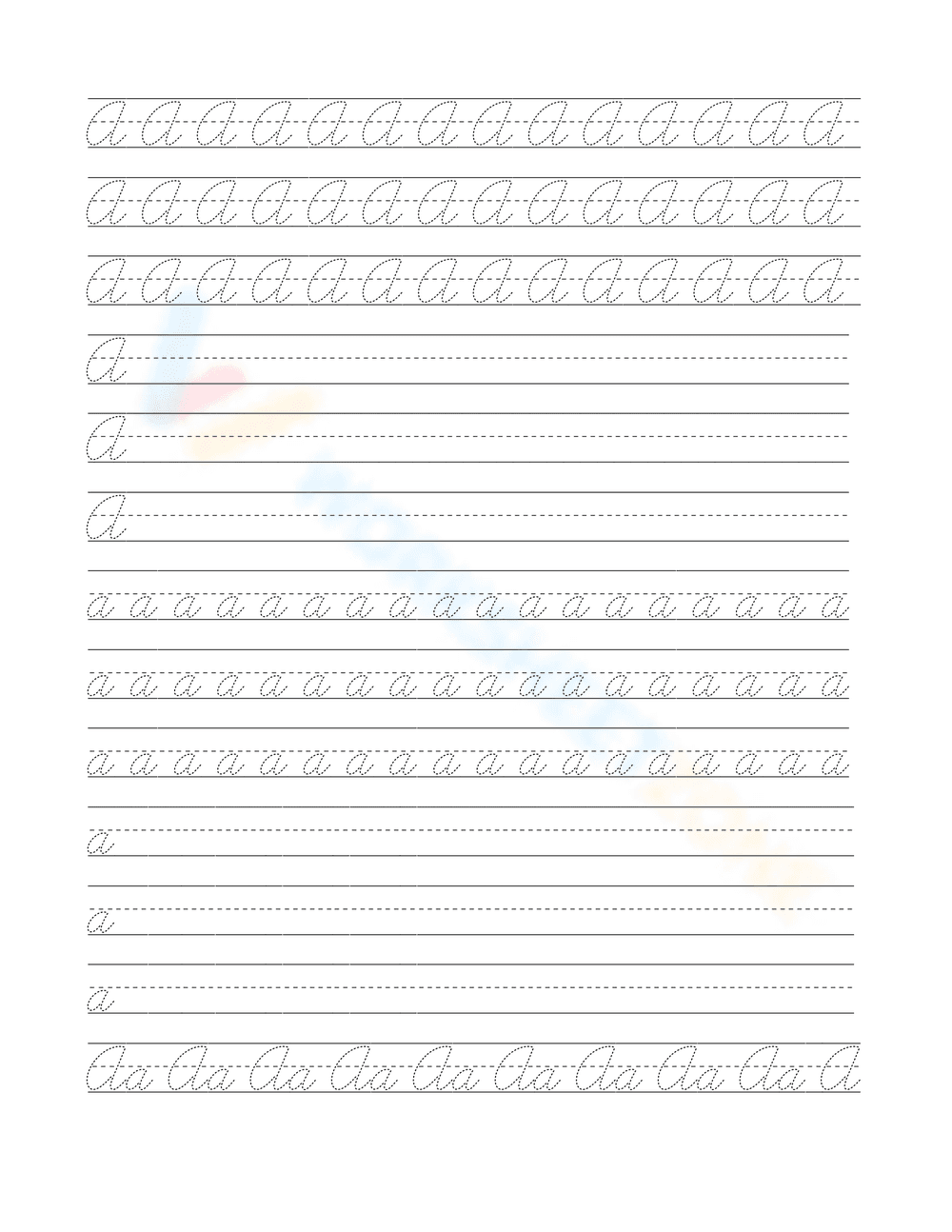 Grade 1-2 Cursive Handwriting — Printable No-Prep Guide - Page 1