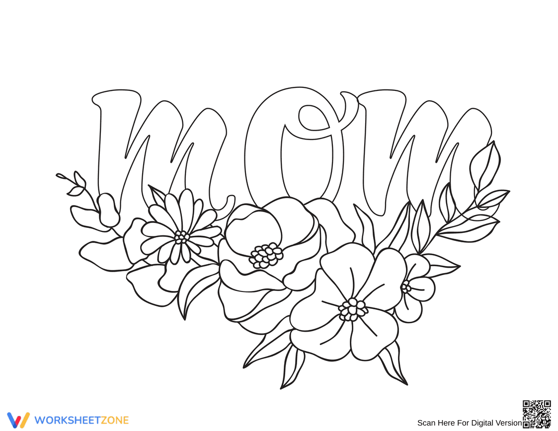 MOM Cursive Bubble Letter | Essential Grade 1-2 Printable - Page 1