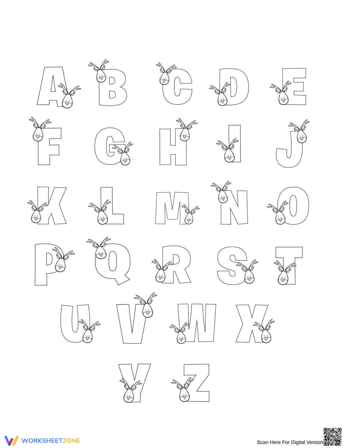 Printable Bubble Letters Worksheet | Kindergarten Alphabet - Page 1