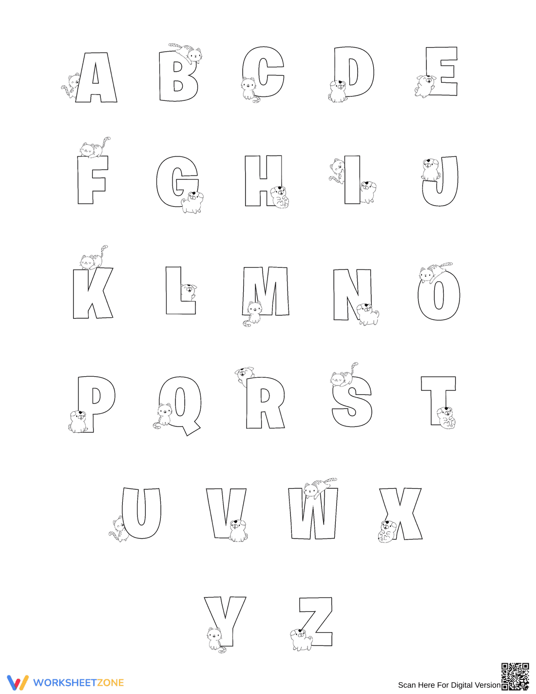 Printable Pet Bubble Letters | Grade K ELA - Page 1