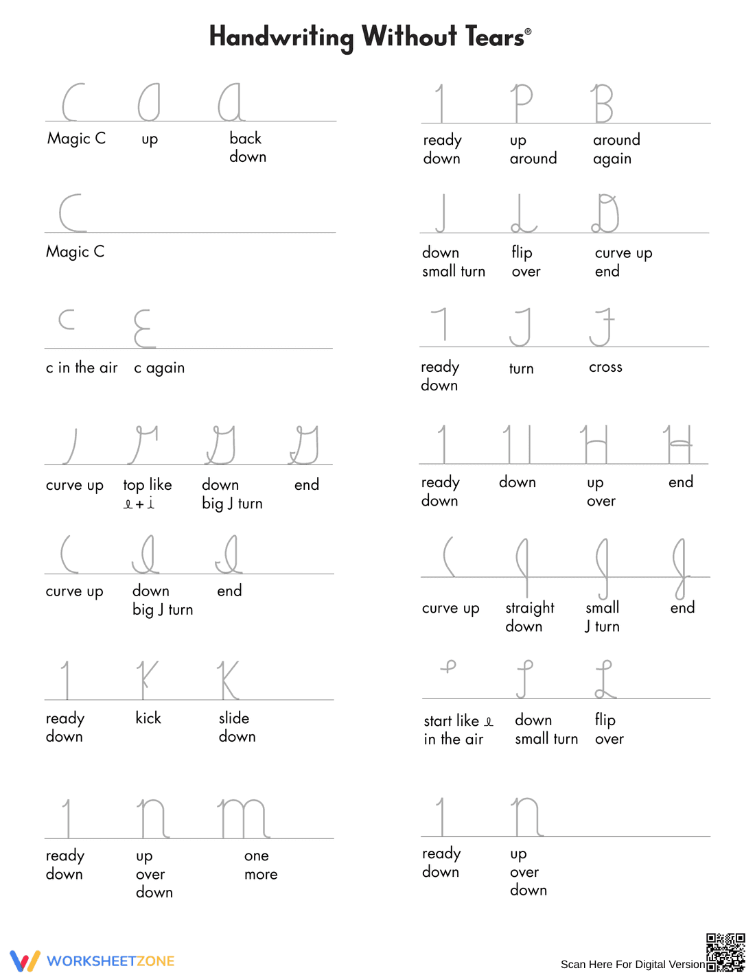 Essential Cursive Formation Chart | Grade 3 Handwriting - Page 1