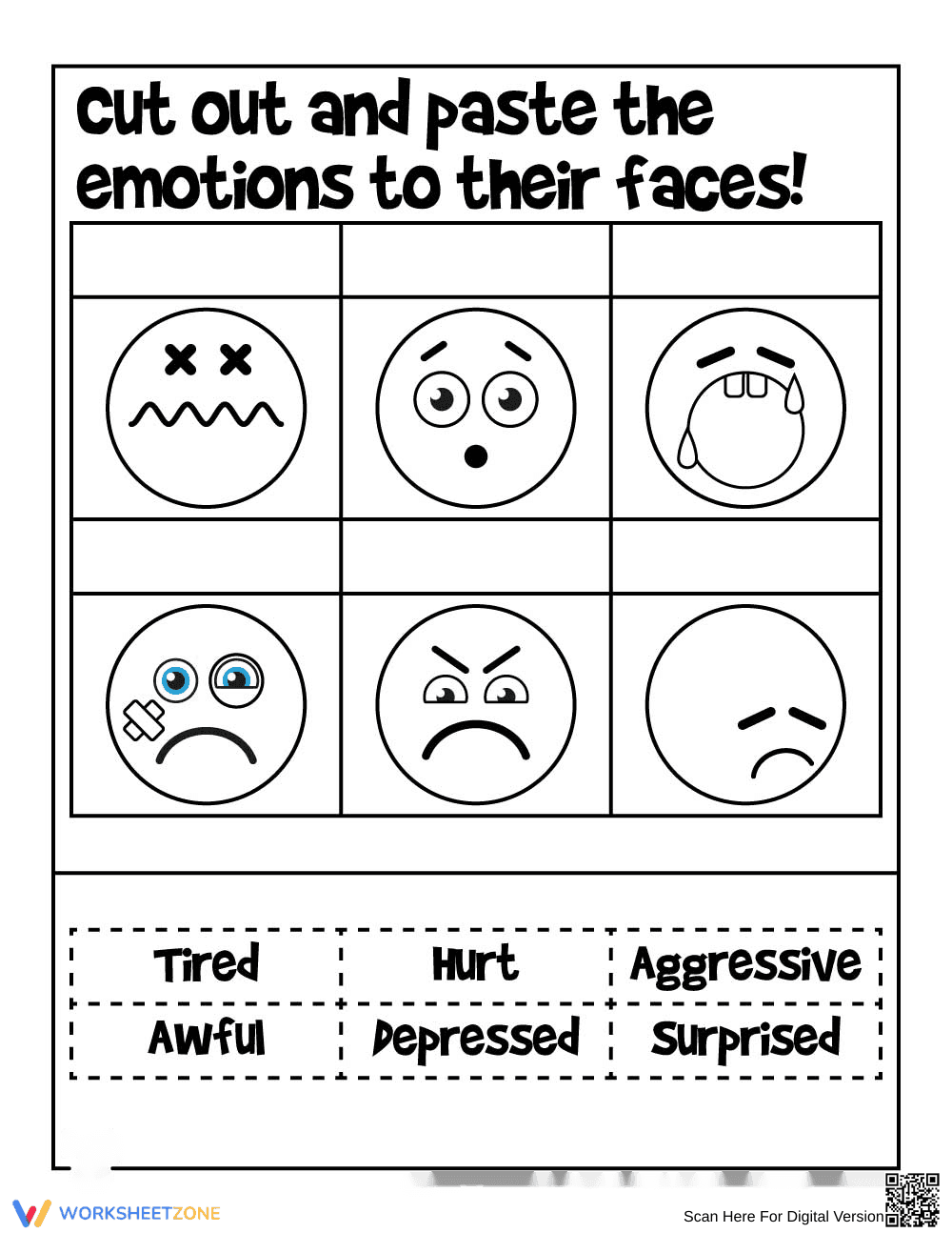 Identify Emotions: A Practice Worksheet - Page 1