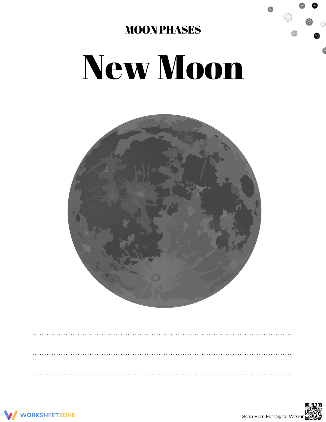 New Moon Worksheet - Page 1