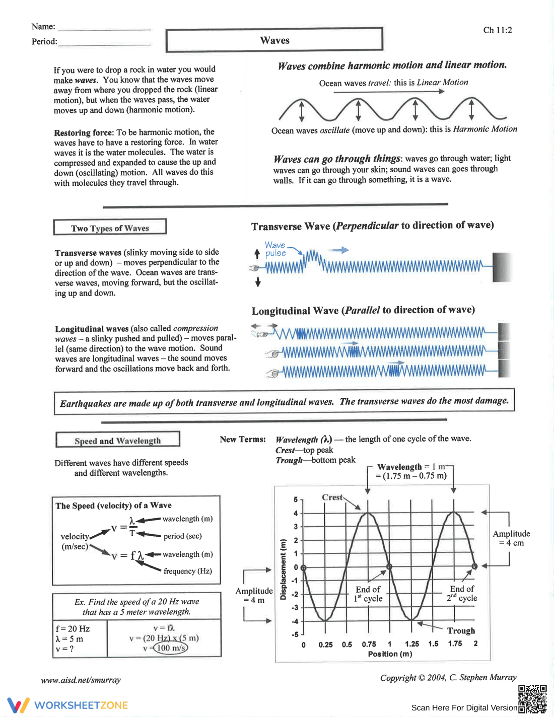 Learn About Waves: A Physics Worksheet for Beginners - Page 1