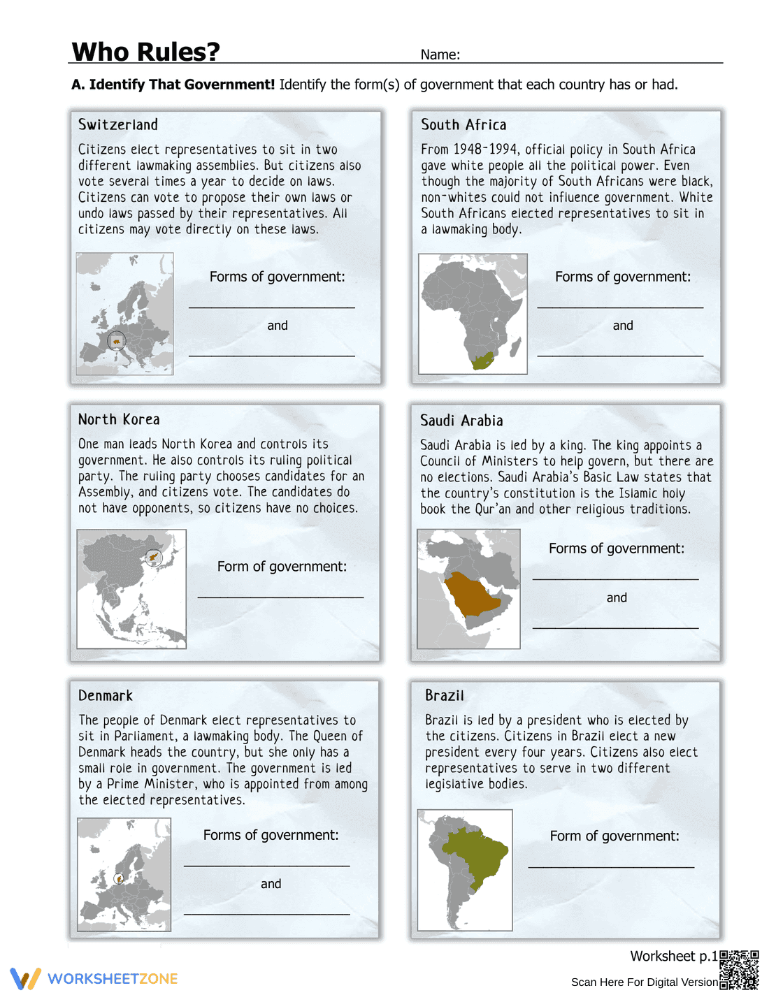Who Rules iCivics: Exploring Government Systems - Page 1