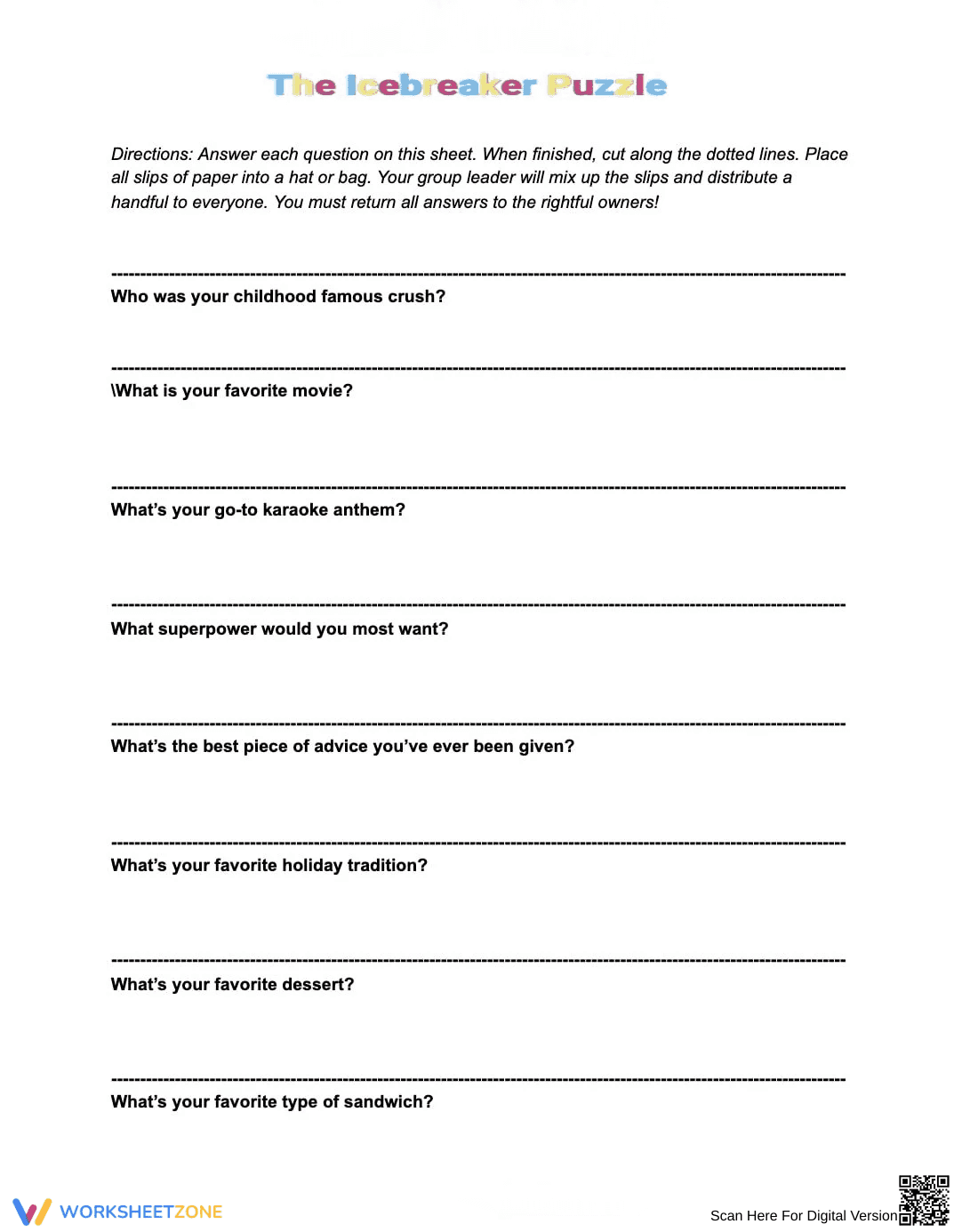 The Icebreaker Puzzle: A Fun Group Activity - Page 1