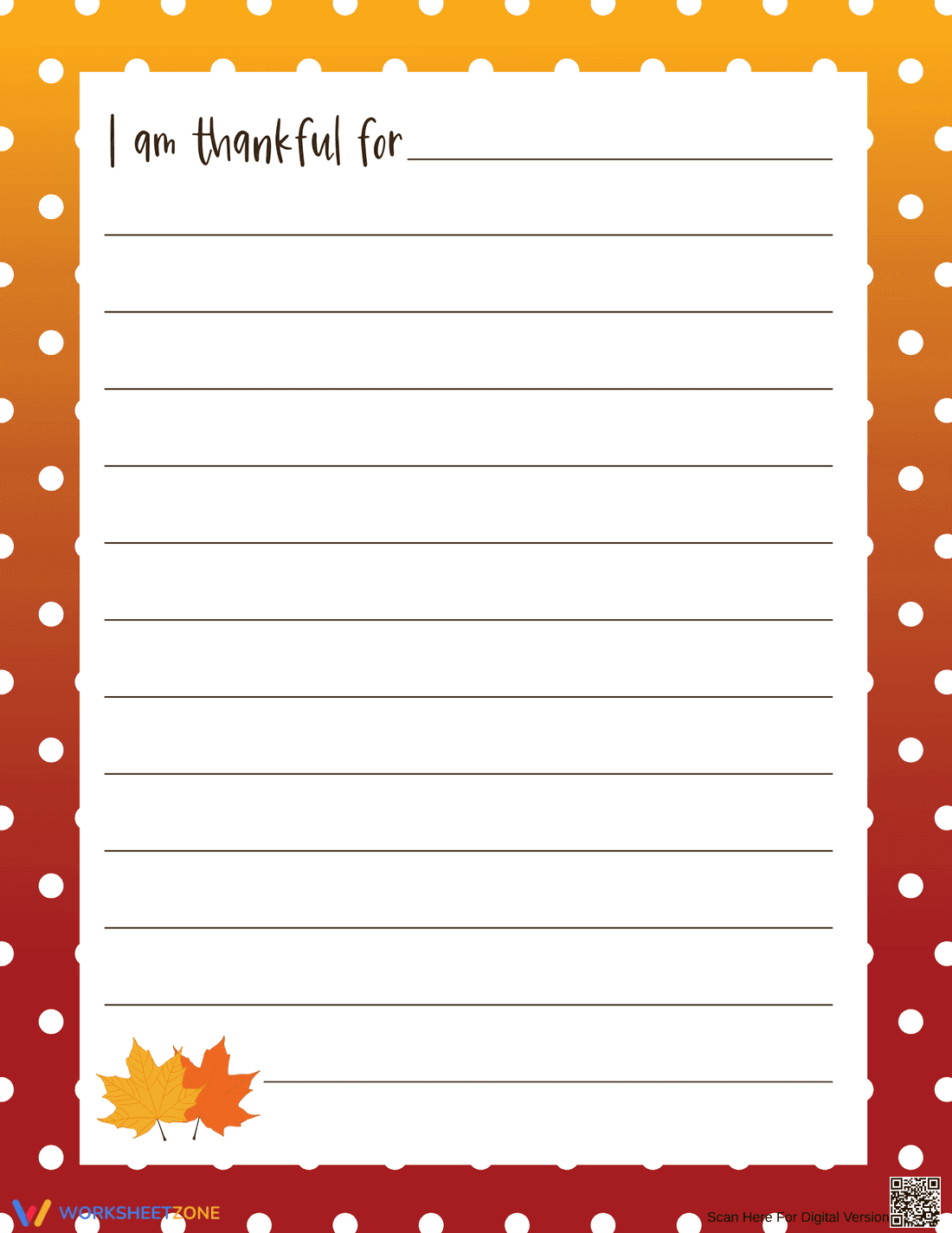 Expressing Gratitude: 'I Am Thankful For' - Page 1