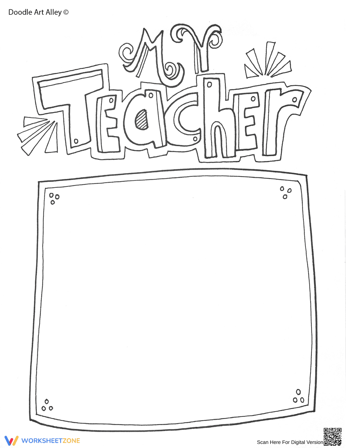 Describing My Teacher Worksheet - Page 1