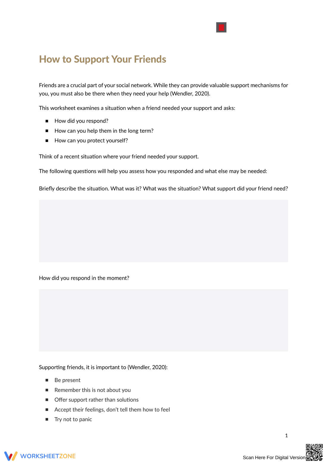 How to Support Your Friends Social Skills - Page 1