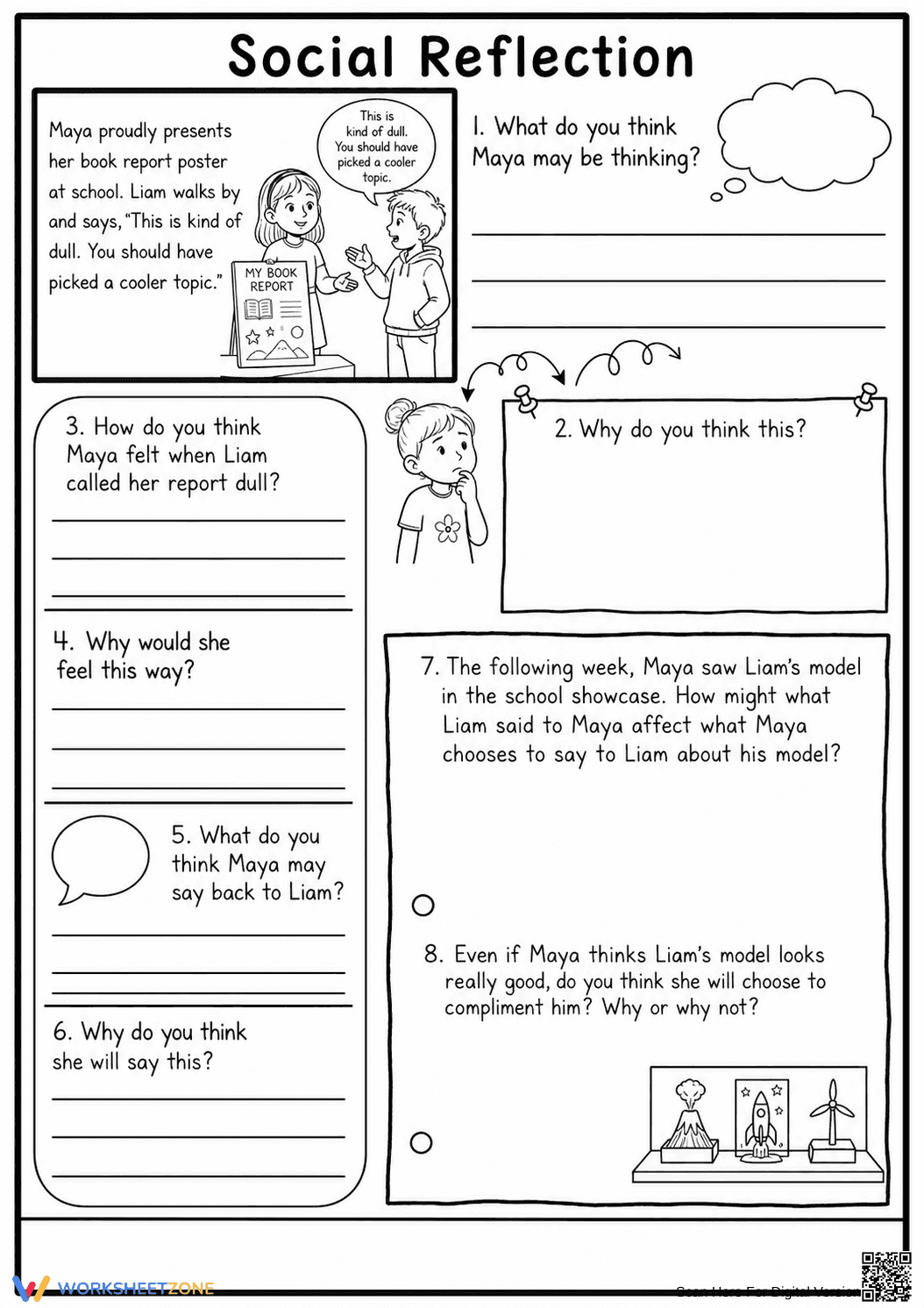 Printable Social Reflection Worksheet | Grades 9-12 - Page 1