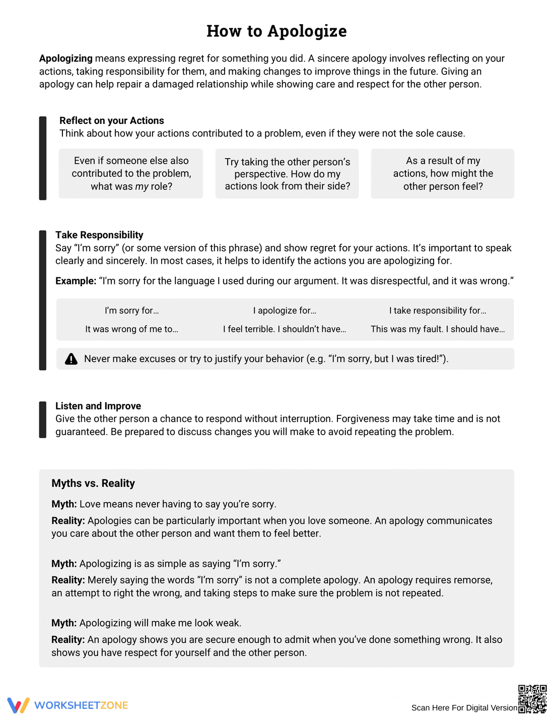 How to Apologize Effectively Skills - Page 1