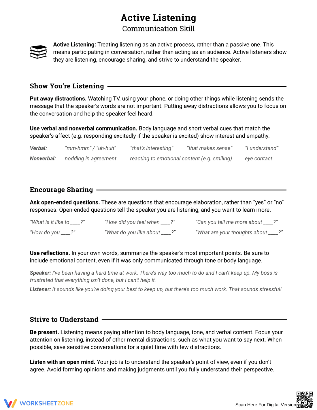 Enhancing Active Listening Skills - Page 1