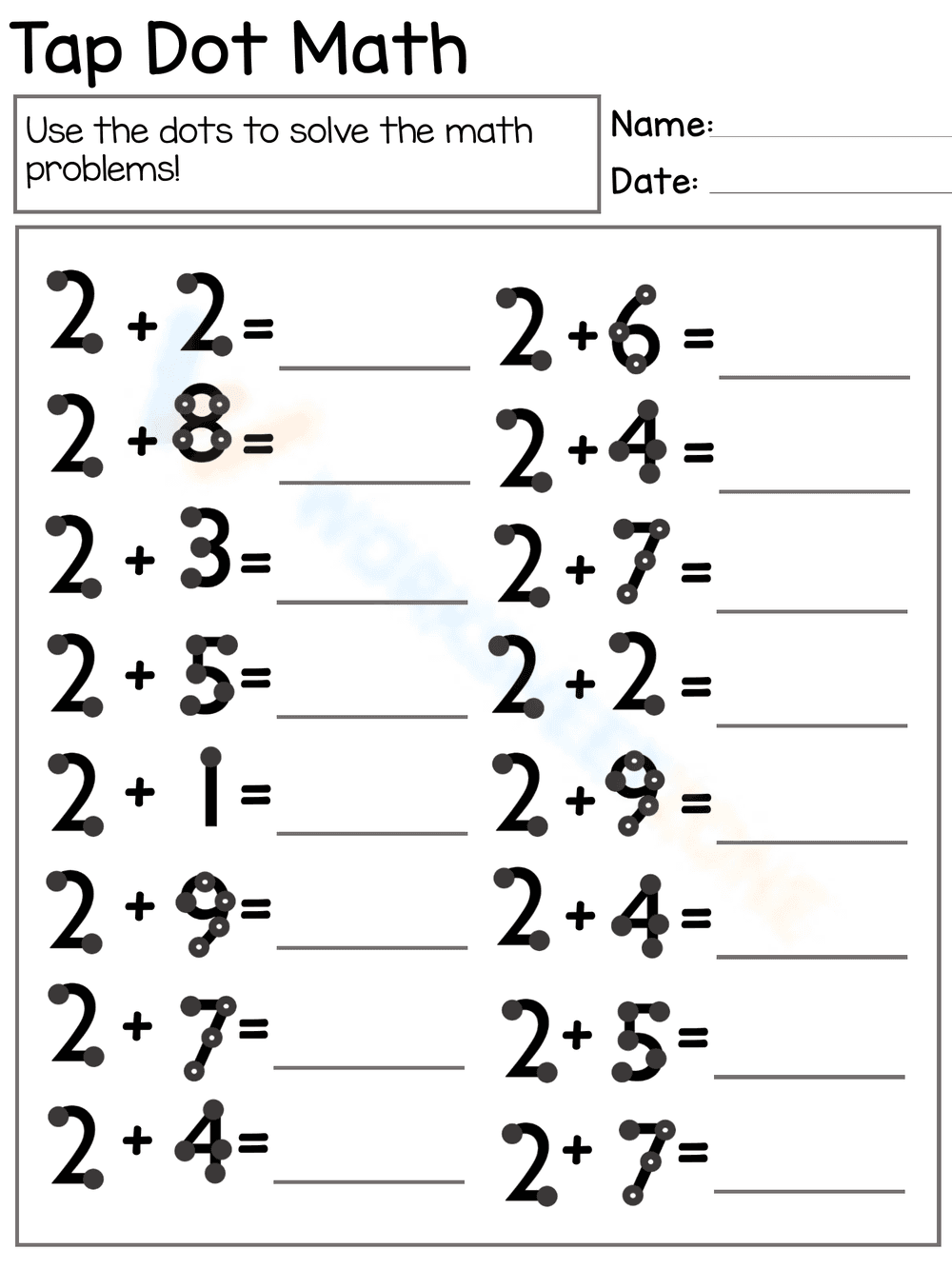 Tap Dot Math – Simple Addition Practice for Kids - Page 1