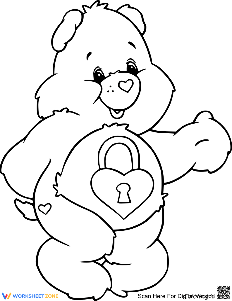 Secret Bear Coloring Page | Essential K-5 Printable - Page 1
