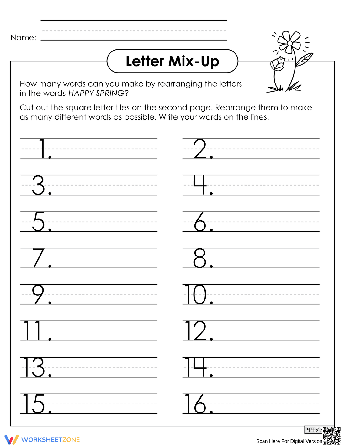 Letter Mix-Up Recognition Worksheet - Page 1