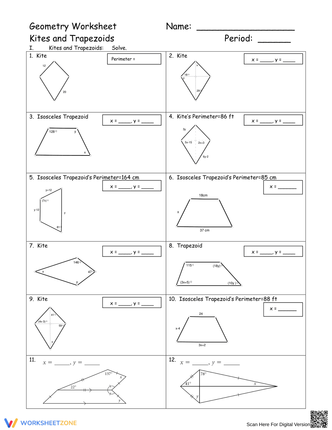 Mastering Kites and Trapezoids - Page 1