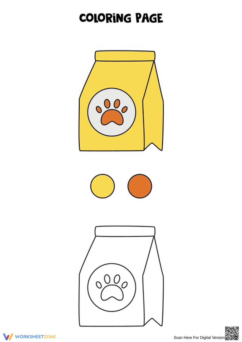 Pet Food Coloring Page - Page 1