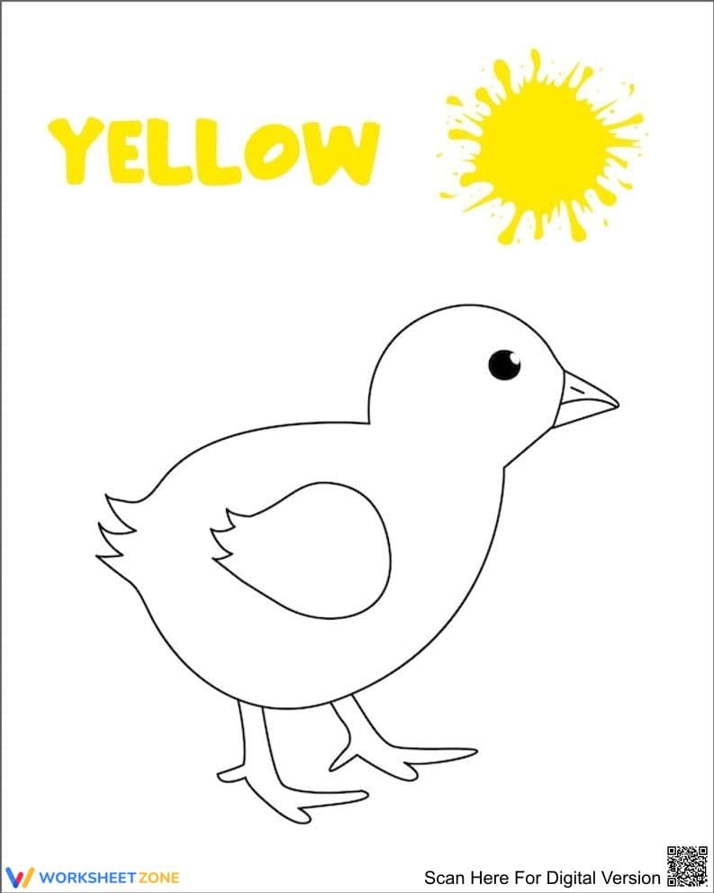 The Chick Coloring Worksheet - Page 1