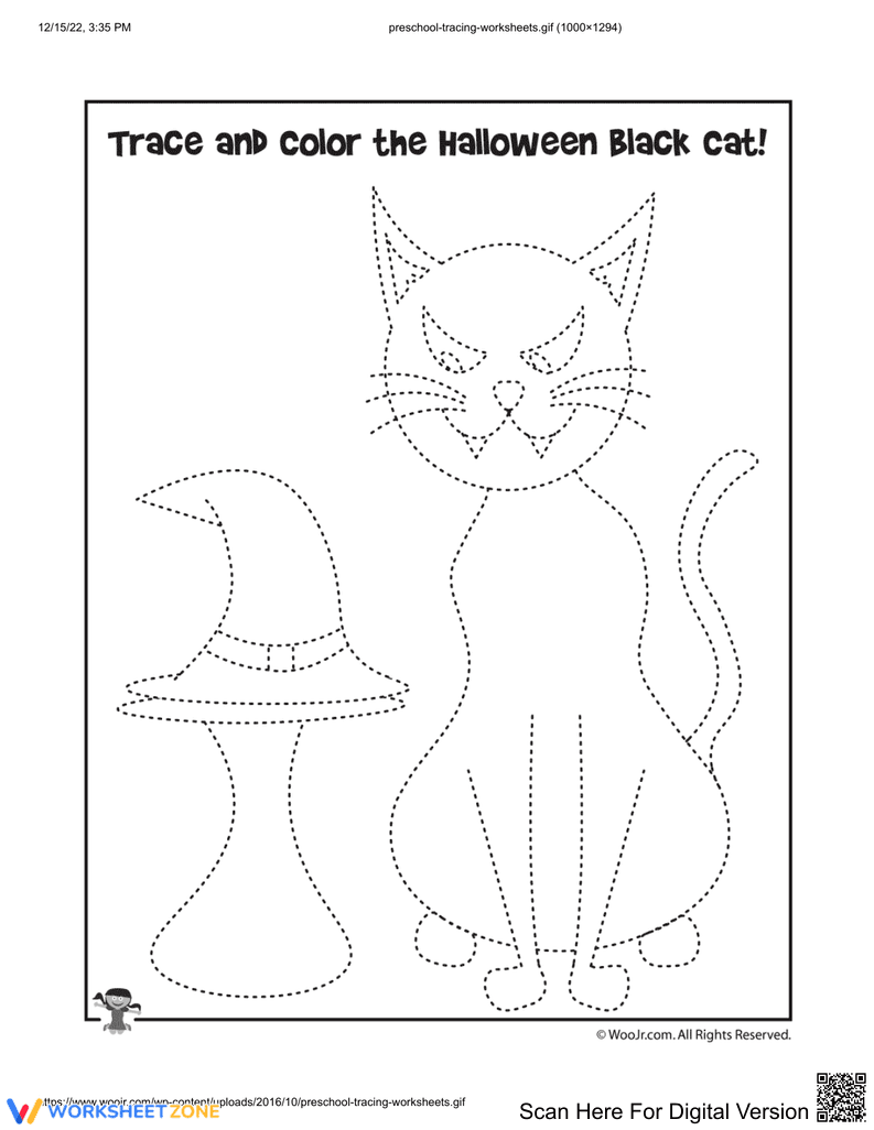 Color the Cat and Hat Worksheet - Page 1