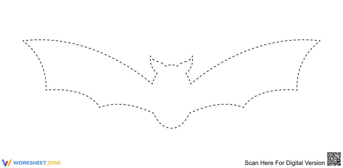 Halloween Tracing with Bat - Page 1
