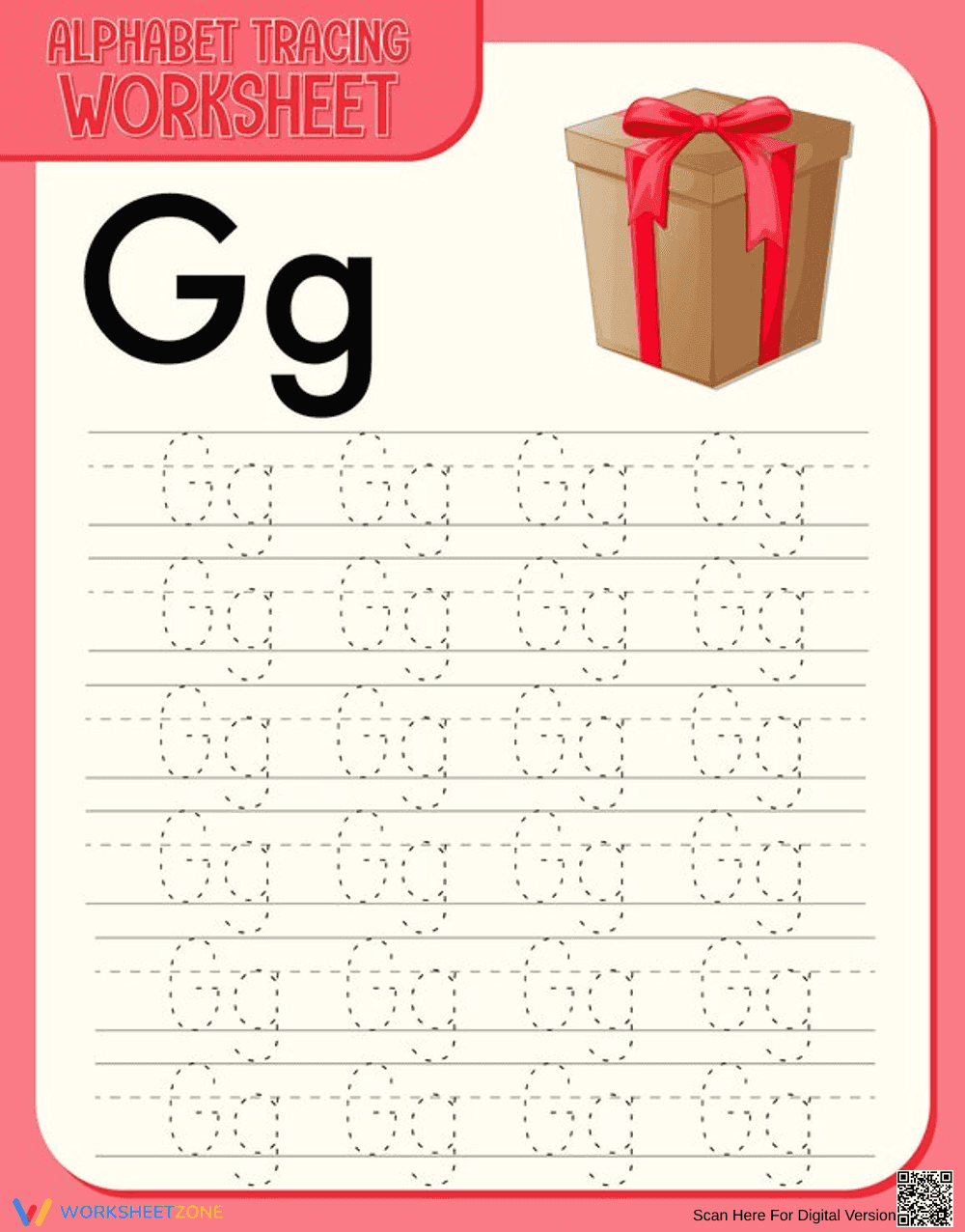 Letter G - Fun Handwriting Practice for Kids - Page 1