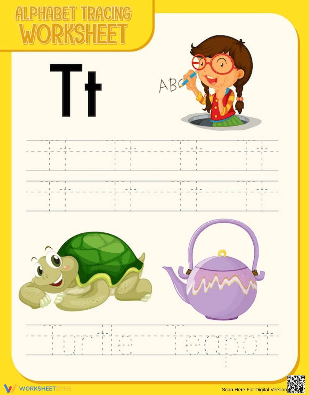 Letter T Tracing Worksheet | Essential Grade K-1 Ready - Page 1