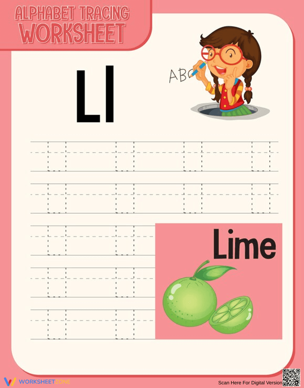 Explore Letter L with Lime - Page 1