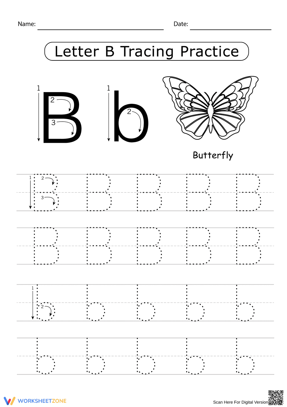 Explore the Letter B: Alphabet Learning - Page 1