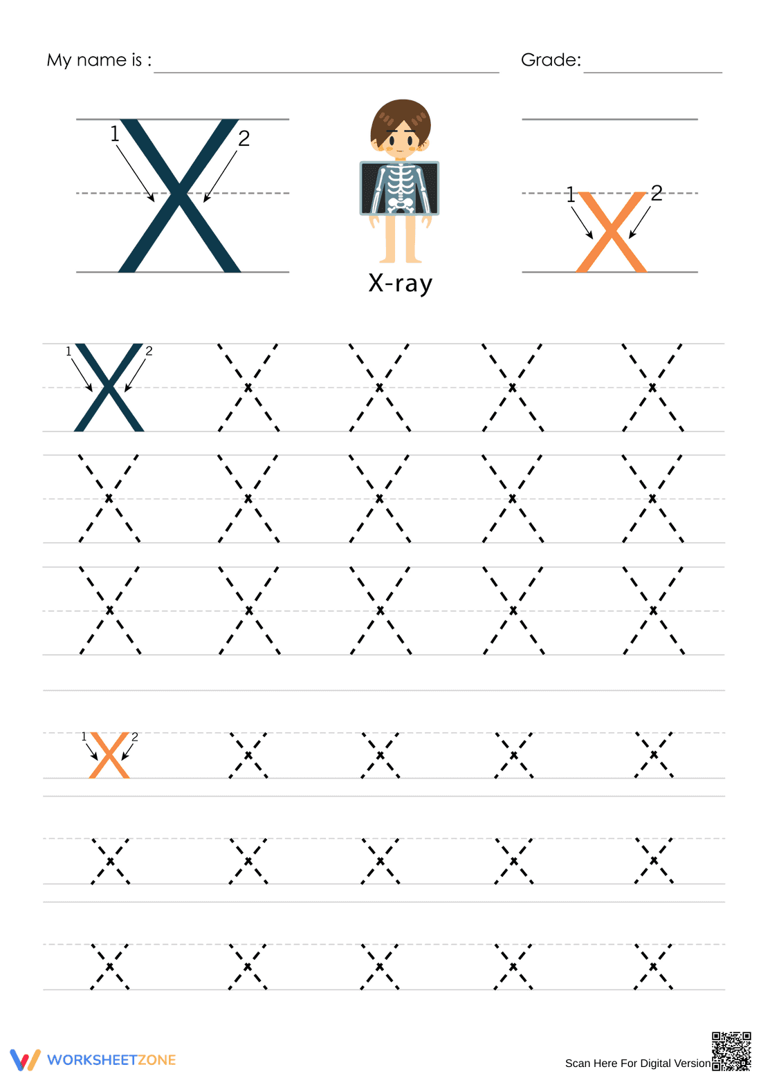 Learn the Letter X - Page 1
