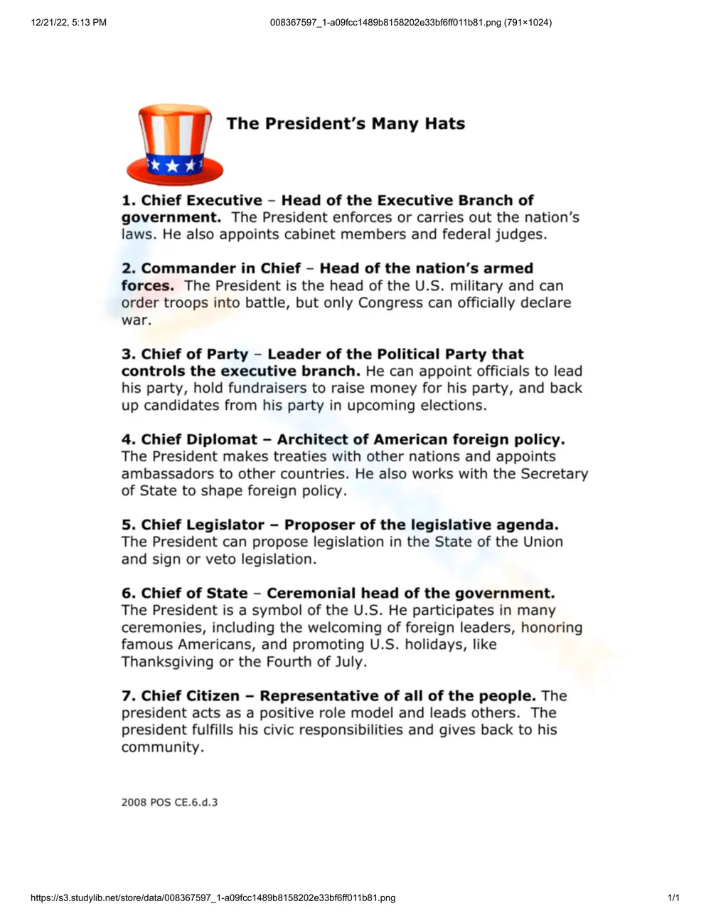 President's Many Hats: Roles and Responsibilities - Page 1