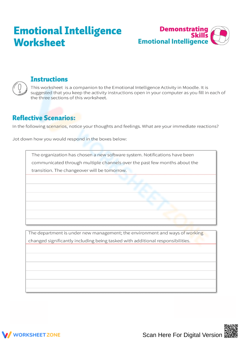 Emotional Intelligence Reflection | Grade 6-7 Essential - Page 1