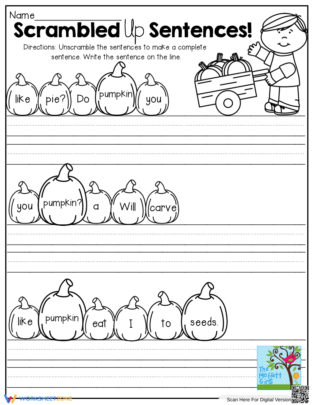 Scramble Up Sentences - Page 1