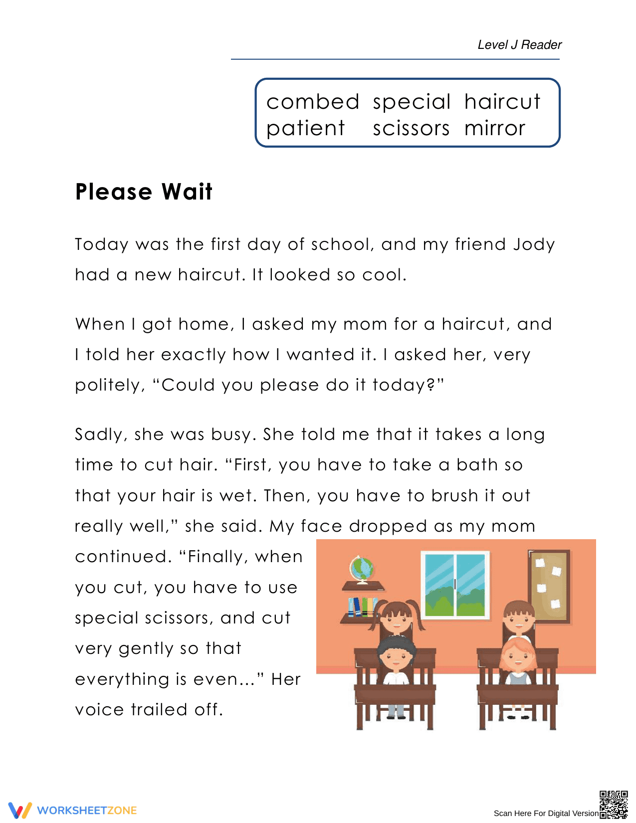 Enhance Reading Skills with Engaging Comprehension Worksheet - Page 1