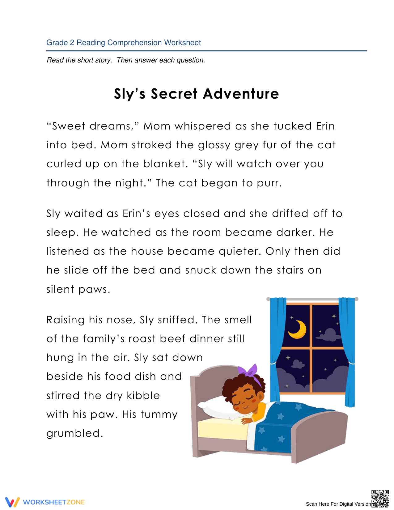 Sly's Secret Adventure: Reading Comprehension Fun - Page 1