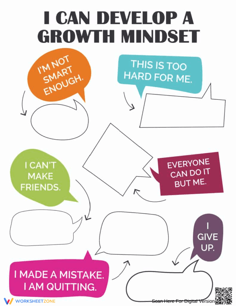 Develop a Growth Mindset Worksheet - Page 1