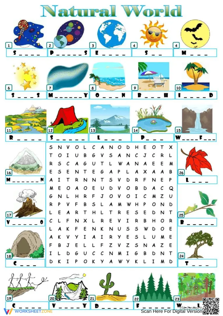 Natural Resources Word Search - Page 1