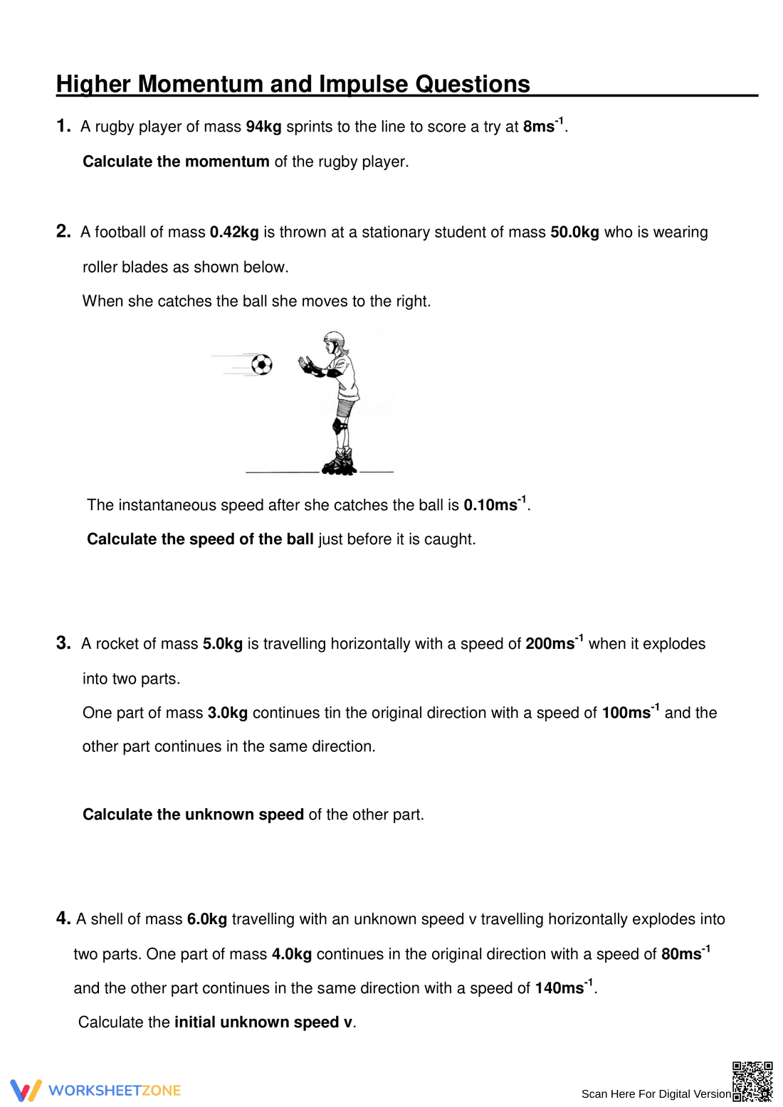 Higher-Level Momentum and Impulse Questions - Page 1