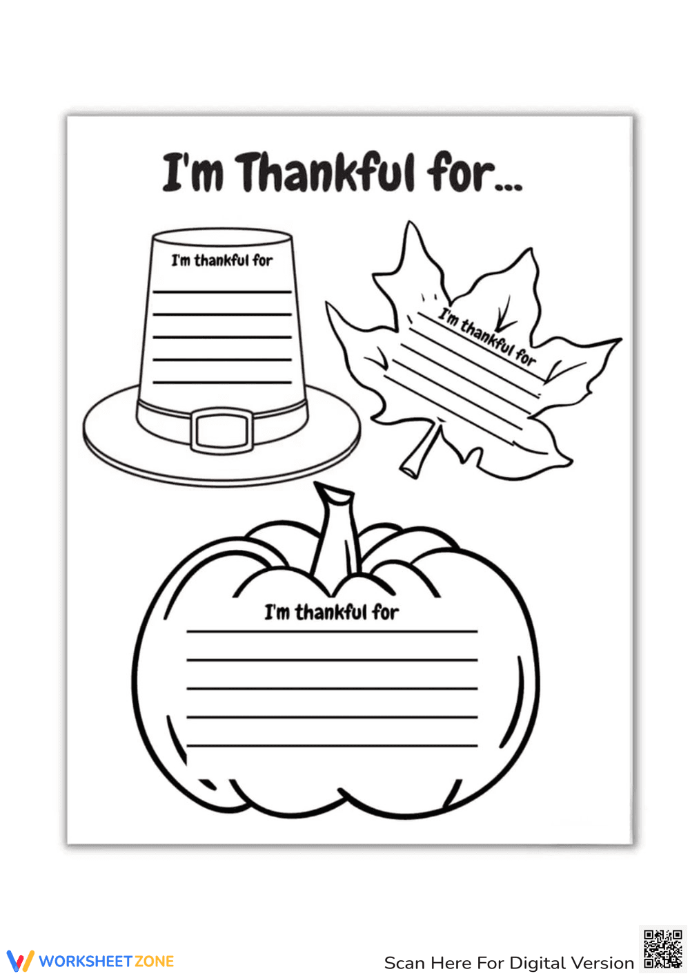 Printable Thanksgiving Gratitude Worksheet | Grade 7-8 - Page 1