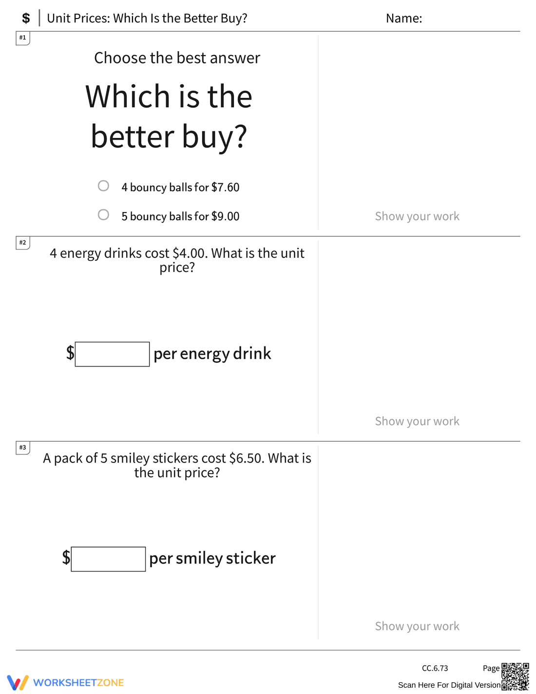 Determine the Better Buy - Page 1