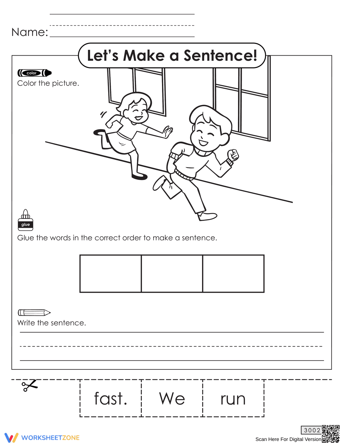 Essential Sentence Structure Worksheet | Grade 7 English - Page 1