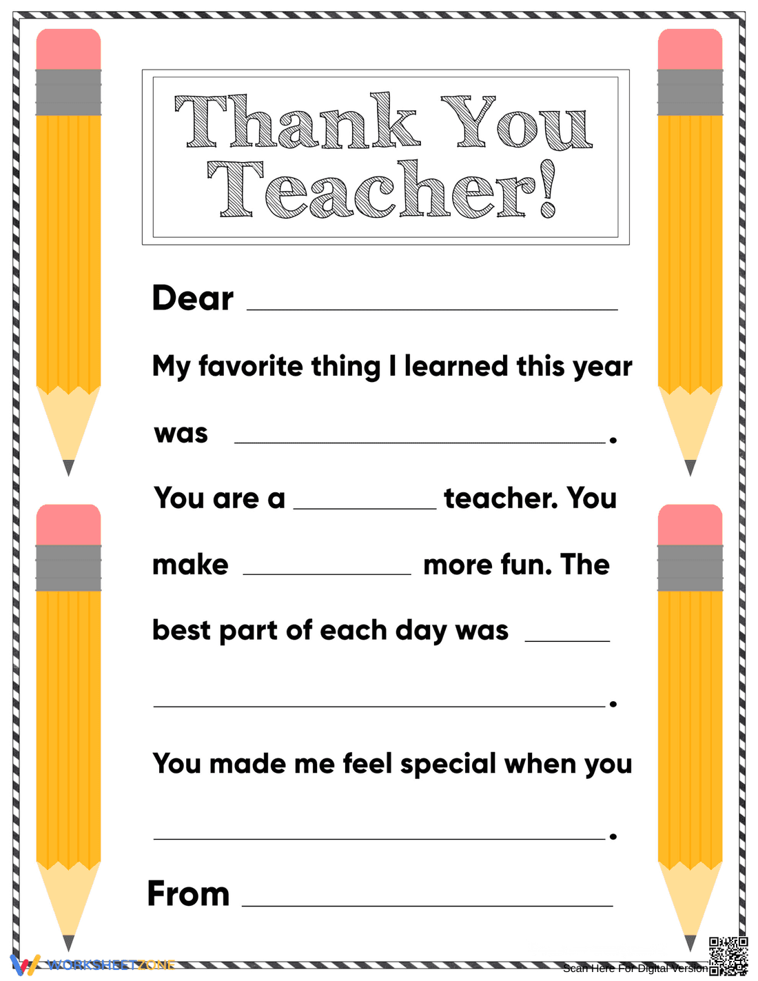 Expressing Appreciation to a Teacher - Page 1