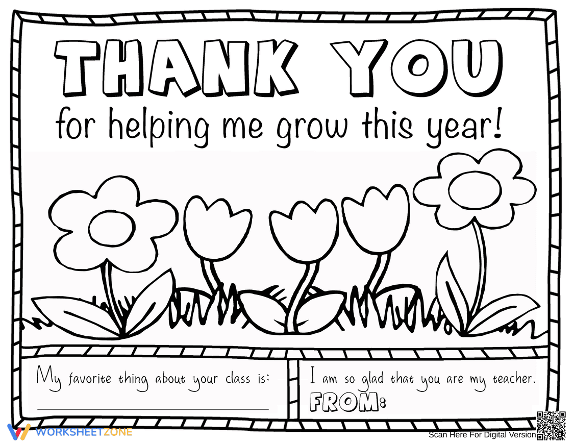 Expressing Gratitude: A Thank You Worksheet - Page 1
