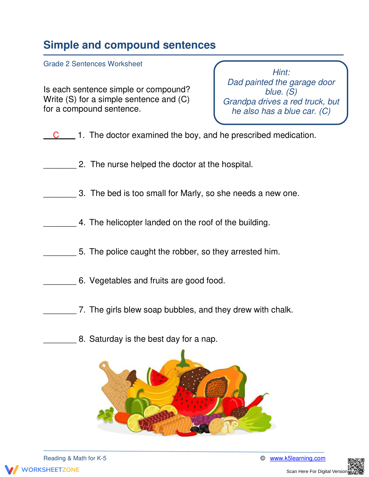 Sentence Construction Practice - Page 1