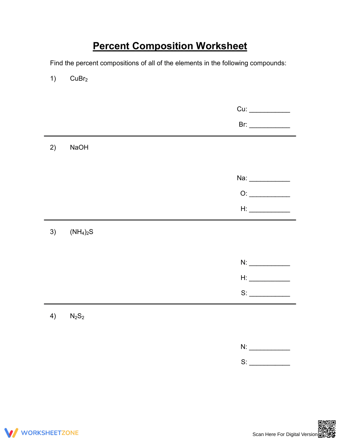 Calculate Percent Composition - Page 1